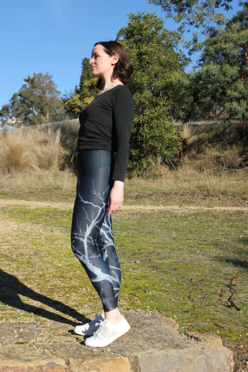 Women Leggings Grey Ghost Tree Tasmania